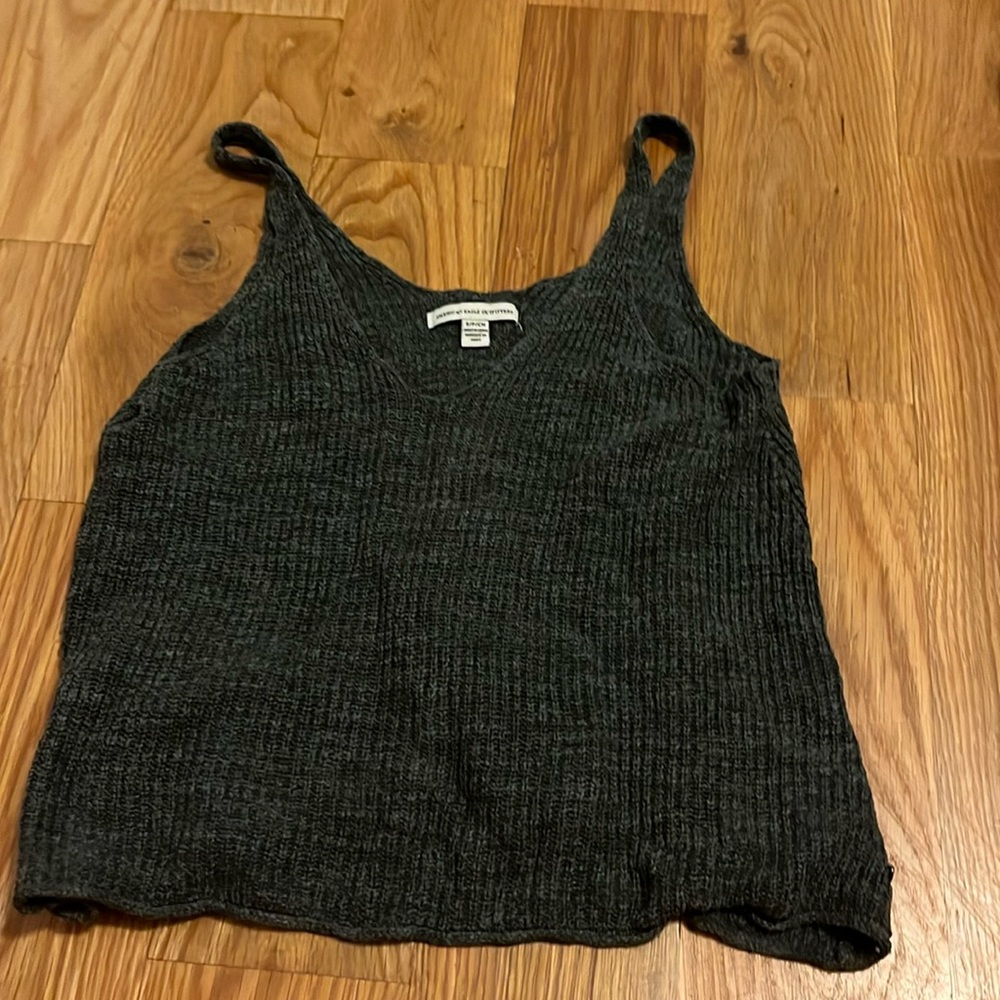 American eagle outfitters , grey , tank top
